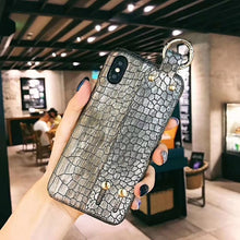 Load image into Gallery viewer, Crocodile Leather Wrist Strap Case