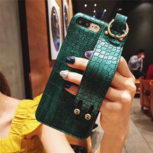 Load image into Gallery viewer, Crocodile Leather Wrist Strap Case