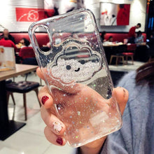 Load image into Gallery viewer, Liquid Heart Glitter Powder Smile Face Case
