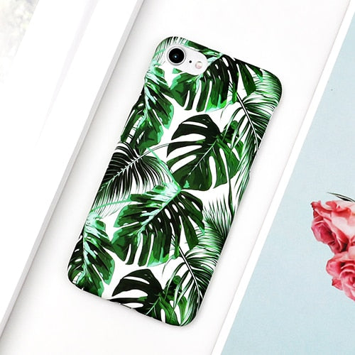 Green Banana Leaves Pattern Case