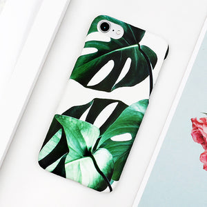 Green Banana Leaves Pattern Case