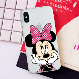 Matte White Minnie Mickey  Case