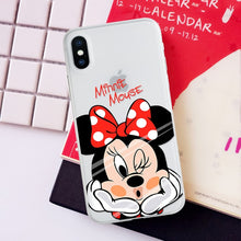Load image into Gallery viewer, Matte White Minnie Mickey  Case