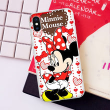Load image into Gallery viewer, Matte White Minnie Mickey  Case