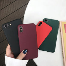 Load image into Gallery viewer, Pure Color Silicone Case